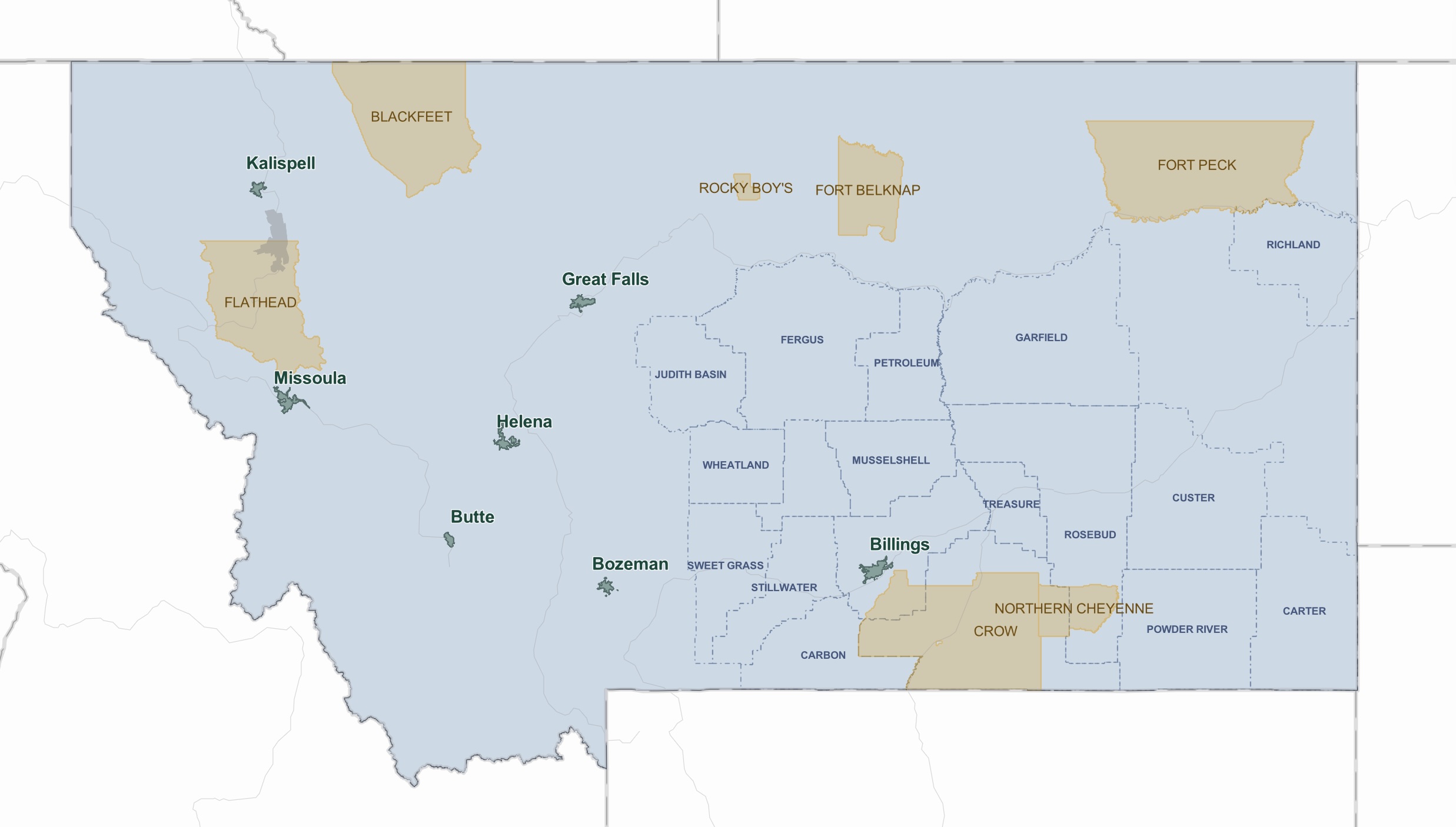 Urban and Rural Designations Map